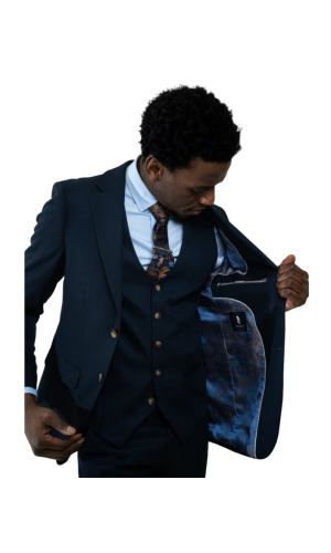 Charles Grey Navy Slim Fit Jacket
