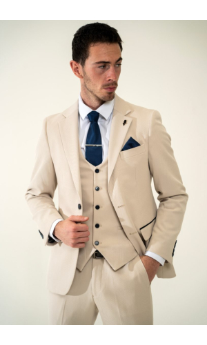 Charles Grey Beige Sandro Suit