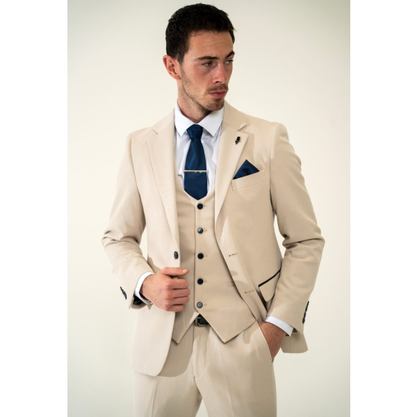 Charles Grey Beige Sandro Suit