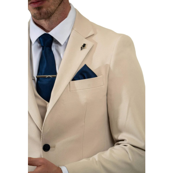 Charles Grey Beige Sandro Suit - Image 3
