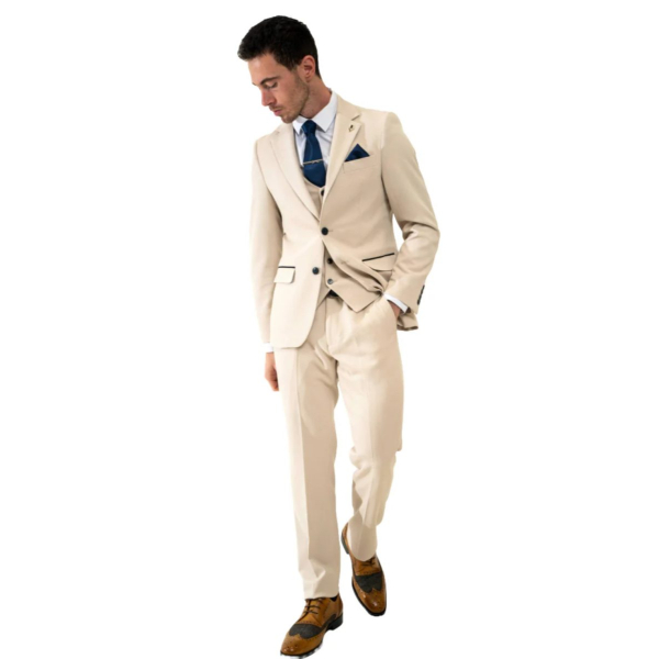 Charles Grey Beige Sandro Suit - Image 4