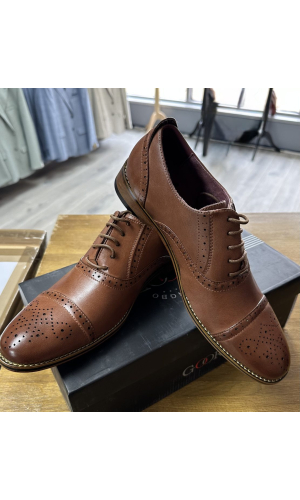 Tan Toe Cap Design Brogue