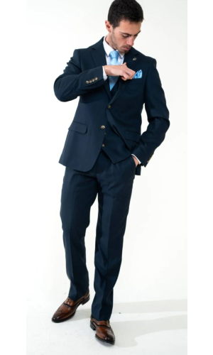 Charles Grey Navy Trousers