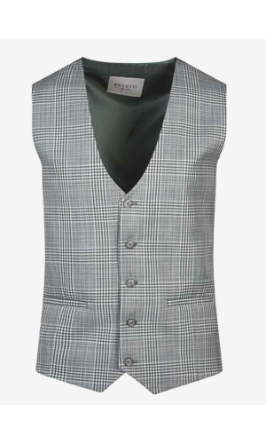 Benetti Sage Check Waistcoat