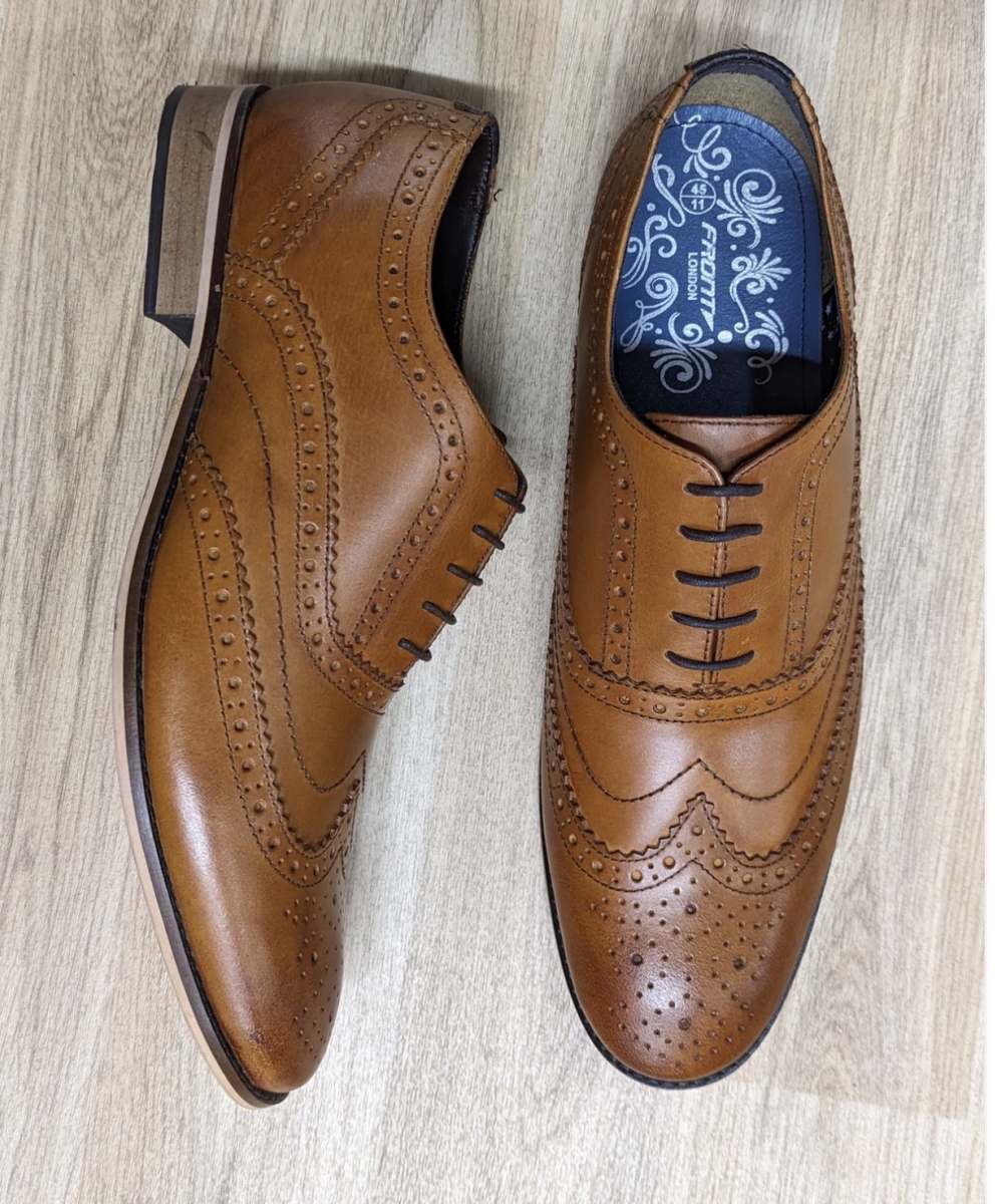 Front Diego Tan Leather Brogue - Image 7