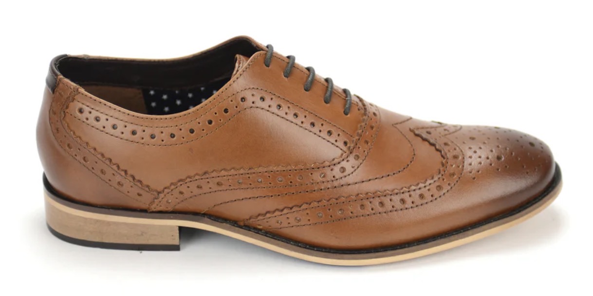 Front Diego Tan Leather Brogue - Image 9