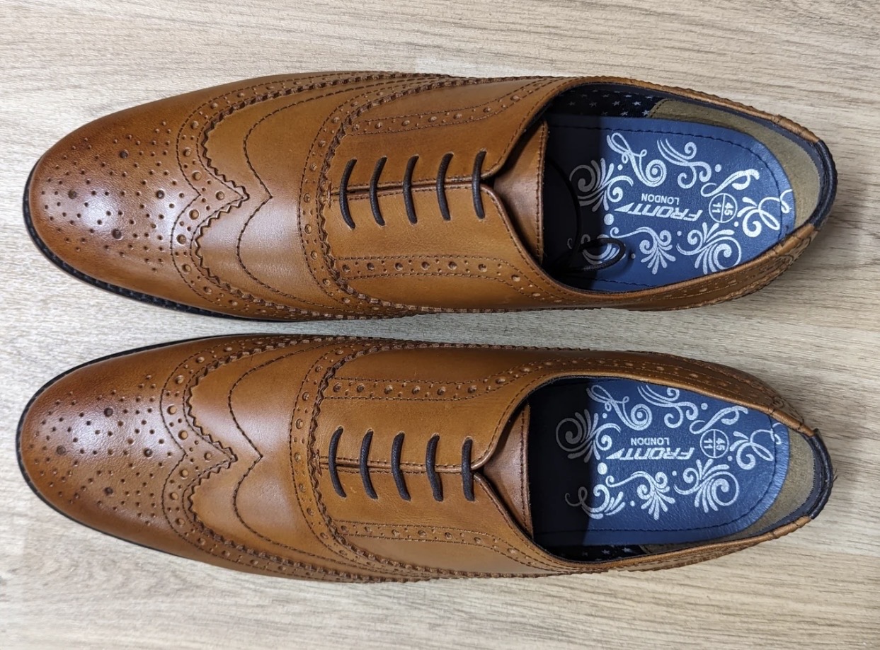 Front Diego Tan Leather Brogue - Image 6