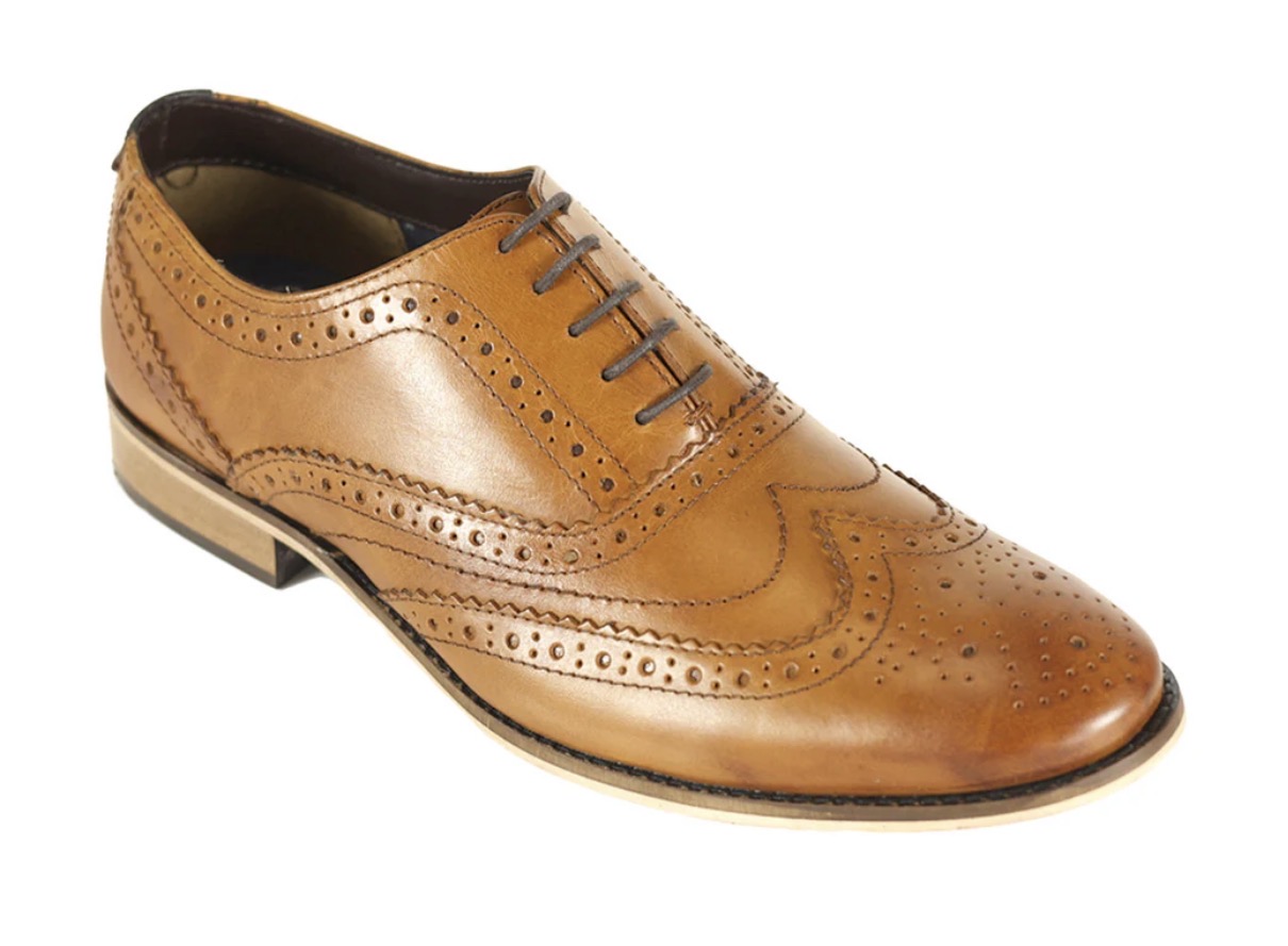 Front Diego Tan Leather Brogue - Image 5