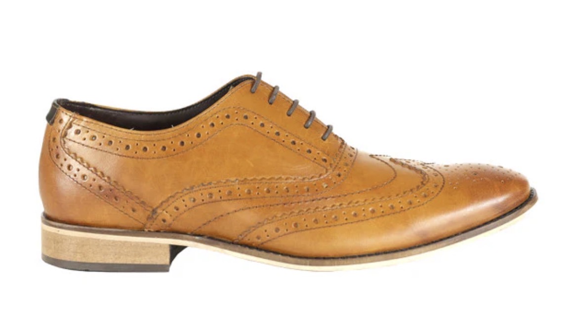 Front Diego Tan Leather Brogue - Image 4