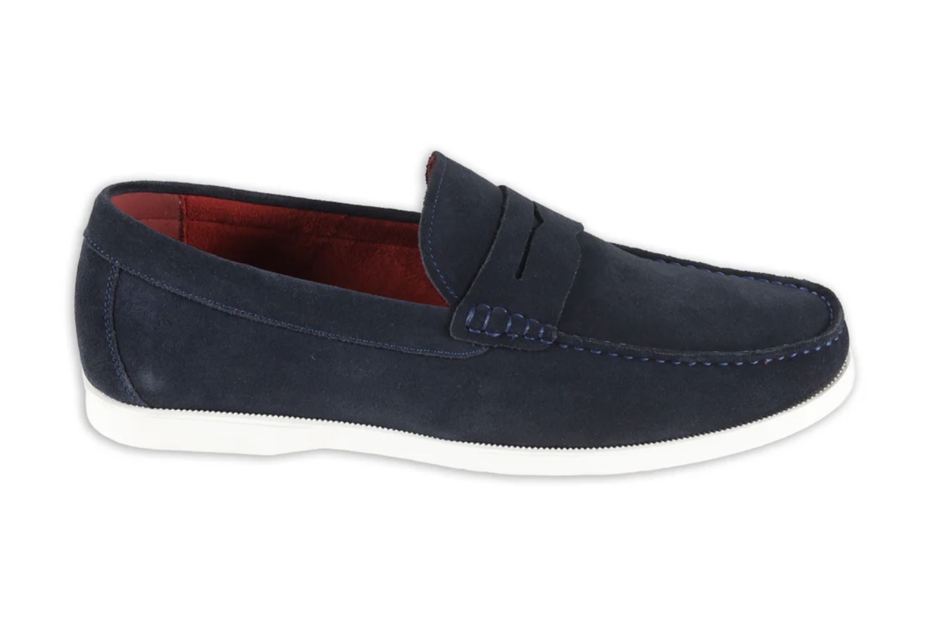 Front Navy Suede Doug Size 11 (45) - Image 4