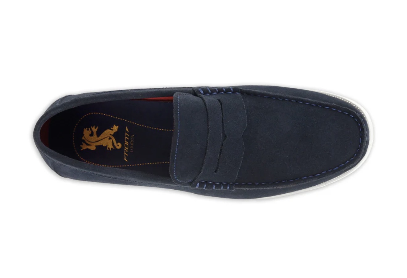 Front Navy Suede Doug Size 11 (45) - Image 5