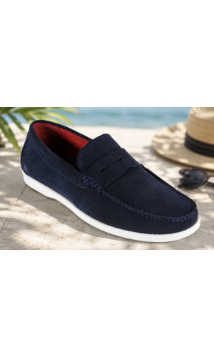 Front Navy Suede Doug Size 11 (45)