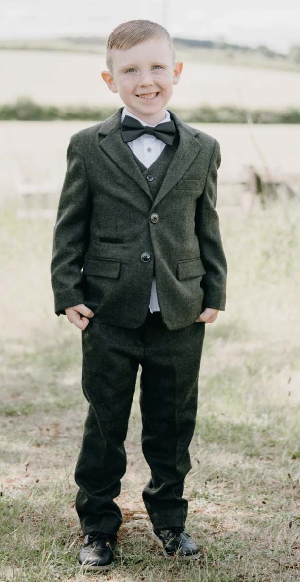 Boys Age 13 Attenborough Wool Blend 3 Piece Suit - Image 8